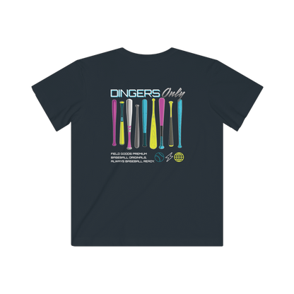 Dingers Only Youth Baseball T-Shirt